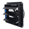 Black Metal Louvered Exhaust Fan