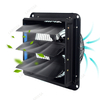 Black Metal Louvered Exhaust Fan