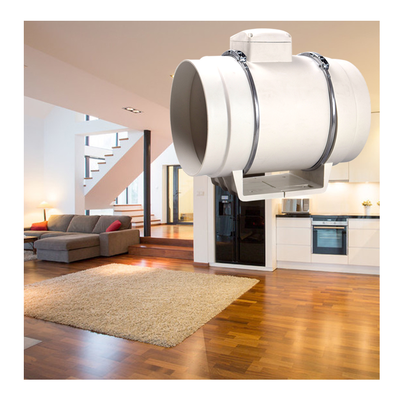 Plastic duct fan with large diameter