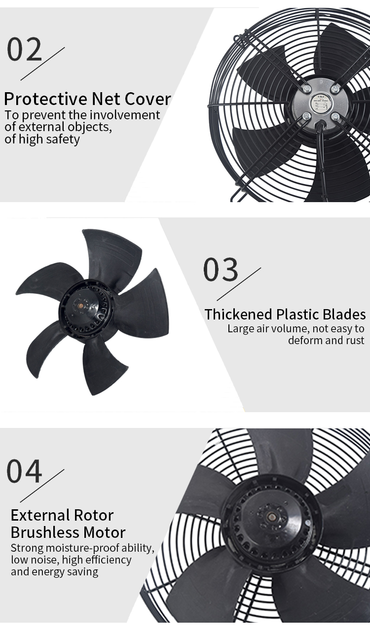 Details of mesh type outer rotor fan 8