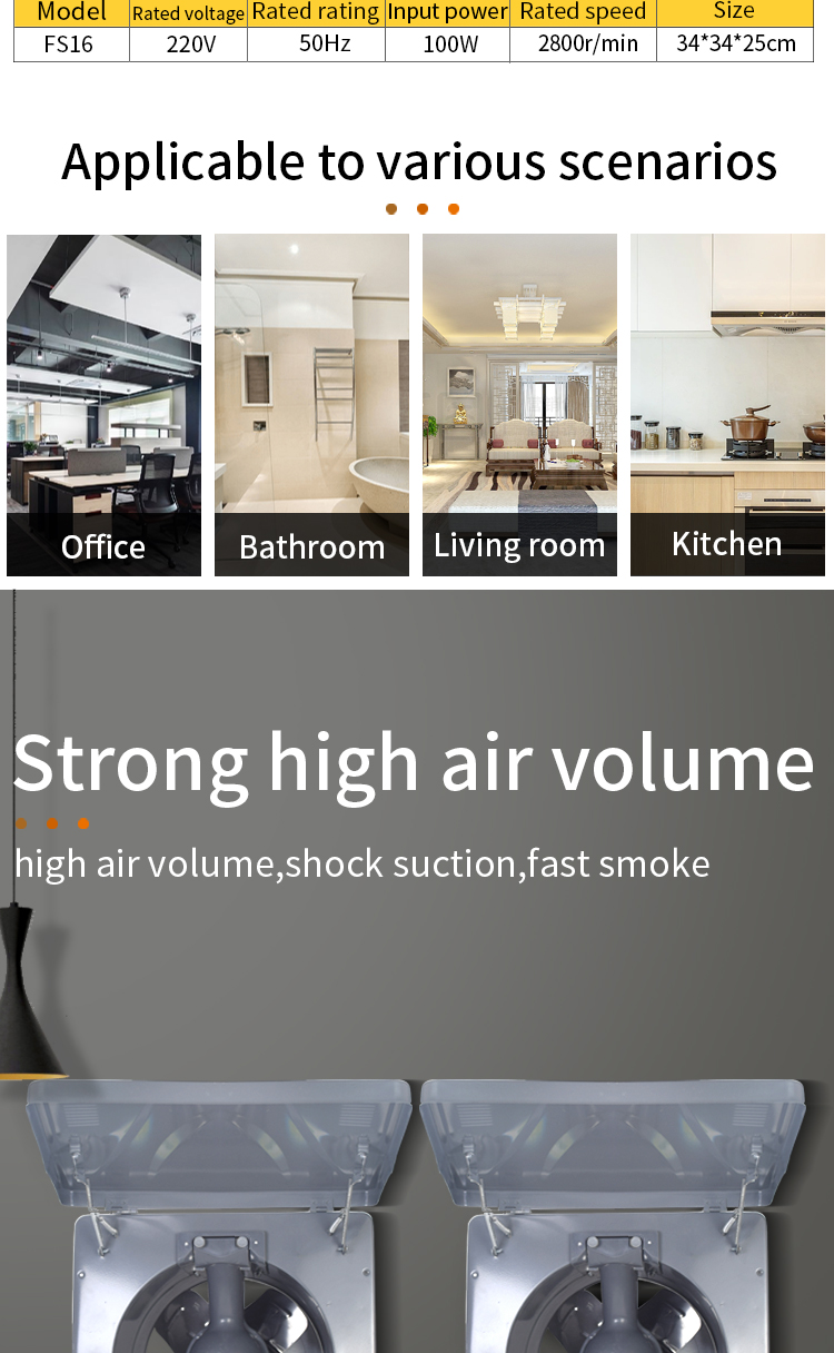 Kitchen Smoke Fan Details 5