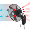 A Strong Wind Powered Black Household Wall Fan