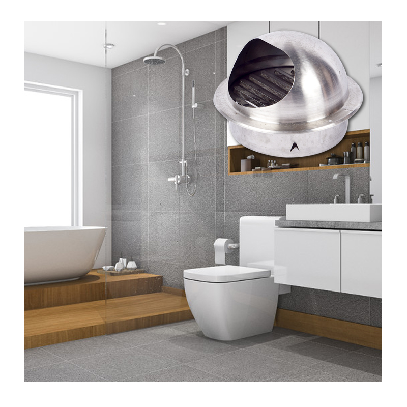 Stainless steel exterior wall wind cap