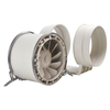 White Plastic Duct Fan with Large Diameter