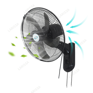 A Strong Wind Powered Black Household Wall Fan