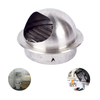 Breathable and ventilated stainless steel exterior wall hood