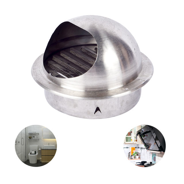 Breathable and ventilated stainless steel exterior wall hood