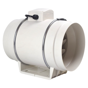 White Plastic Duct Fan with Large Diameter