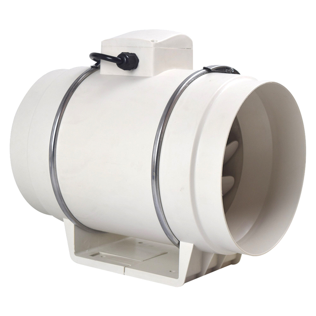 White Plastic Duct Fan with Large Diameter