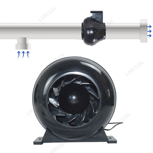 Small Black Plastic Pipeline Booster Fan