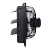 Black Metal Louvered Exhaust Fan